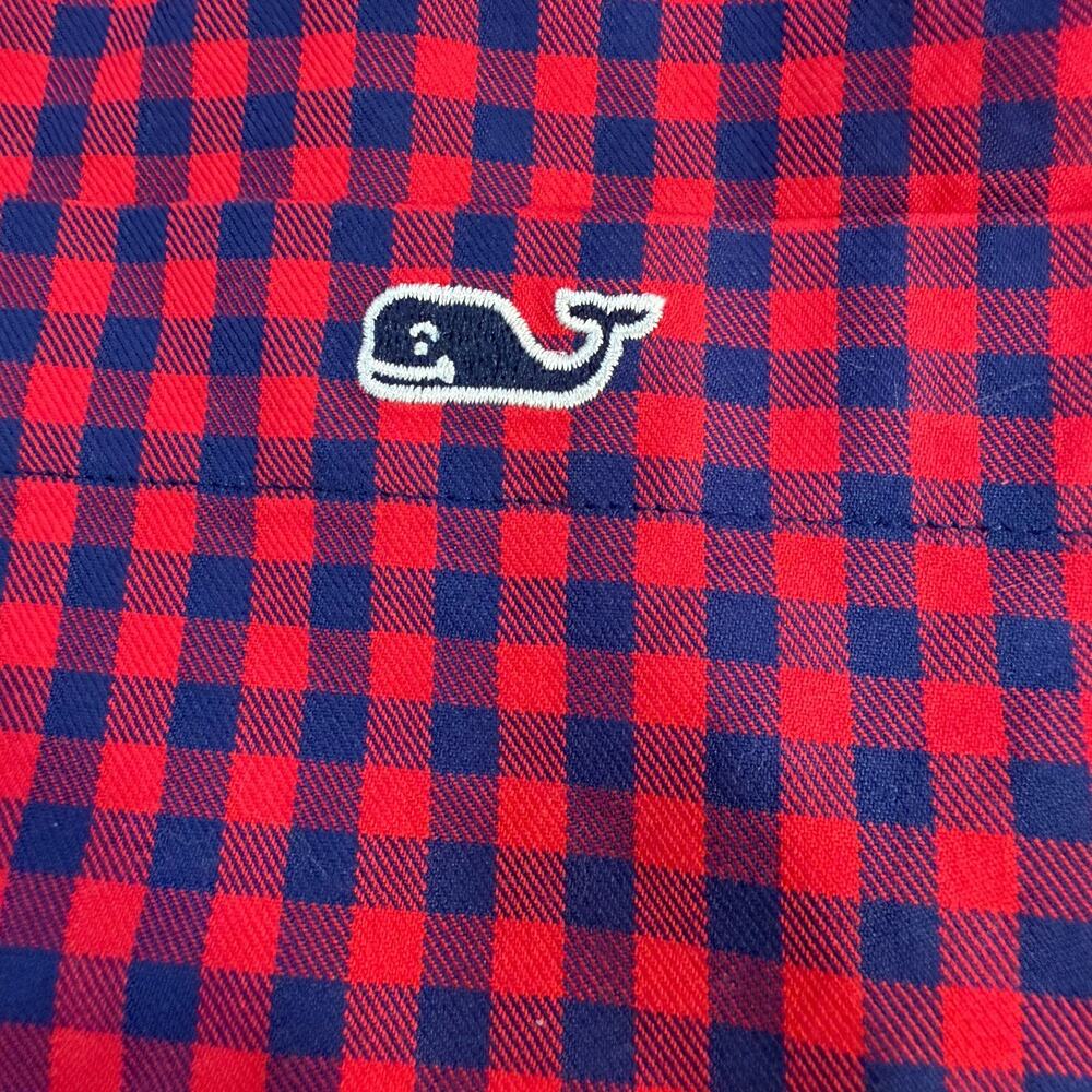 Vineyard Vines Medium Men’s Performance Classic Fit Tucker Red Plaid Shirt - Picture 5 of 13